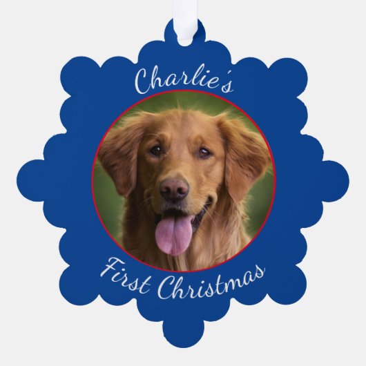 ペットパーソナライズされた紙スノーフレークオーナメント オーナメントカード (裏面)