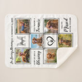 ペットパーソナライズされた記念写真愛の記憶 シェルパブランケット (正面(横))