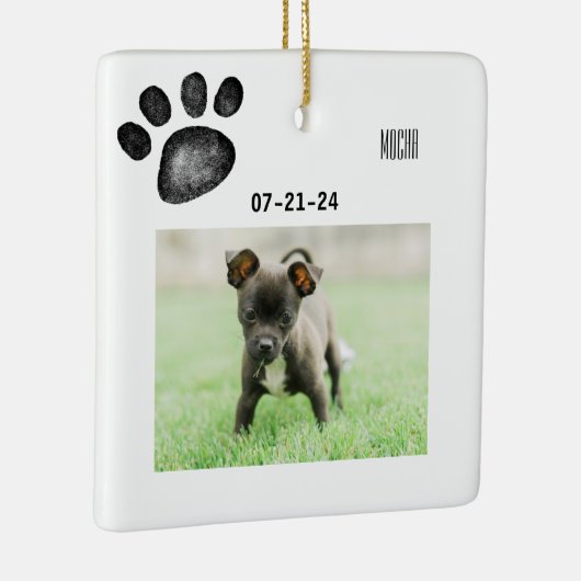 ペットパーソナライズされた記念写真 セラミックオーナメント (右)