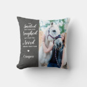 ペットパーソナライズされた記念撮影2枚 クッション (正面)