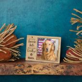 ペットパーソナライズされた記念犬の写真 フォトプラーク (側面)