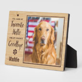 ペットパーソナライズされた記念犬の写真 フォトプラーク (側面)
