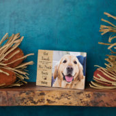 ペットパーソナライズされた記念犬の写真 フォトプラーク (側面)