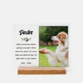 ペットパーソナライズされた記念碑 アクリルサイン (正面)