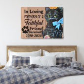 ペットパーソナライズされた記念碑 キャンバスプリント (インサイチュ (寝室))