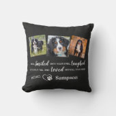 ペットパーソナライズされた記念遺跡犬の写真 クッション (正面)