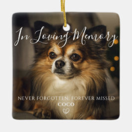 ペットパーソナライズされた追悼の犬の写真 セラミックオーナメント