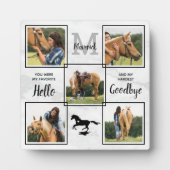 ペットパーソナライズされた馬メモリアル記念5写真 フォトプラーク (正面)