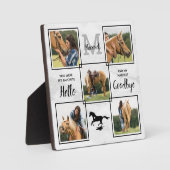ペットパーソナライズされた馬メモリアル記念5写真 フォトプラーク (正面)