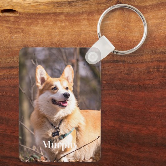 ペットパーソナライズされた2フォトドッグ恋人キーチェーン キーホルダー (裏面)