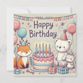 ペットパール誕生日招待状 招待状