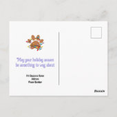 ペットビジネスのクリスマスドッグ猫はがき ポストカード (裏面)