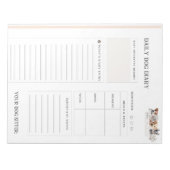 ペットビジネスのドッグシッター日記 ノートパッド (正面)