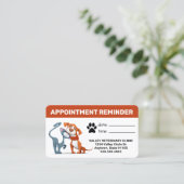 ペットビジネスアポイントメントリマインダーカード 予約カード (スタンド正面)
