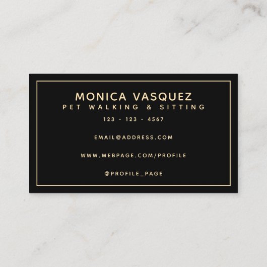 ペットビジネスエレガントロイヤリティカード  名刺 (裏面)