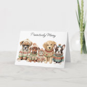 ペットビジネスクリスマスかわいい犬ねこペット シーズンカード (正面)
