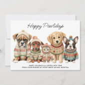 ペットビジネスクリスマスフェスティバルかわいい犬猫ペット シーズンカード (正面)