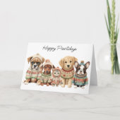 ペットビジネスクリスマスフェスティバルドッグキャットペット シーズンカード (正面)