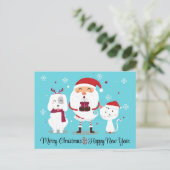 ペットビジネスクリスマスホリデー葉書 シーズンポストカード (スタンド正面)