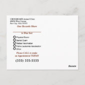 ペットビジネス猫アポイントメント注意書き ポストカード (裏面)