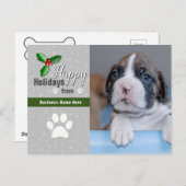 ペットビジネス用クリスマスはがき – カスタム写真 ポストカード (正面/裏面)