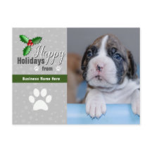 ペットビジネス用クリスマスはがき – カスタム写真