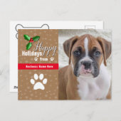 ペットビジネス用クリスマスはがき – 写真 ポストカード (正面/裏面)