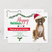 ペットビジネス用クリスマスはがき – 犬の写真 ポストカード (正面/裏面)