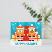 ペットビジネス クリスマス＆ニューイヤー ポストカード (スタンド正面)