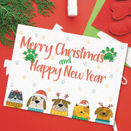 ペットビジネス クリスマス＆ニューイヤー ポストカード
