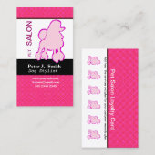 ペットピンクの紫色のプードルの顧客のロイヤリティの紹介 ロイヤリティカード (正面/裏面)