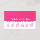 ペットピンクの紫色のプードルの顧客のロイヤリティの紹介 ロイヤリティカード (裏面)