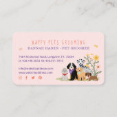 ペットファミリーペットケア&グルーミングポープリントロイヤリティ 名刺 (裏面)