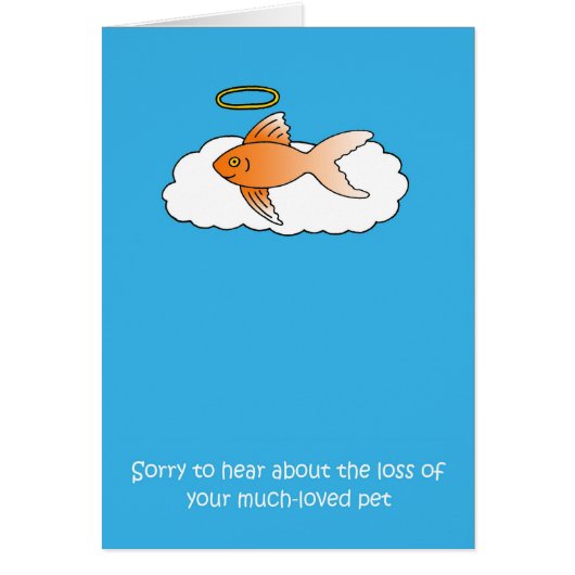ペットフィッシュの喪失悔やみや弔慰 (正面)