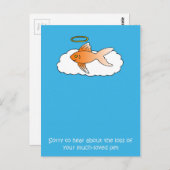 ペットフィッシュの喪失悔やみや弔慰 ポストカード (正面/裏面)