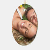 ペットフィッシュクリスマスカップルフォトオーナメント セラミックオーナメント (左)