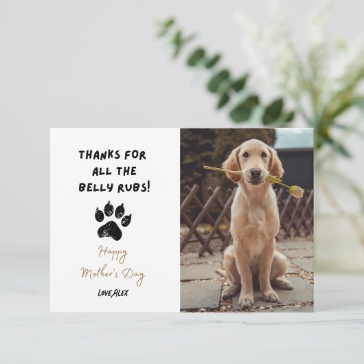ペットフォおもしろいトパーソナライズされたドッグママ母の日 (スタンド正面)