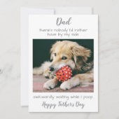 ペットフォおもしろいト犬パーソナライズされたパパ父の日 シーズンカード (正面)