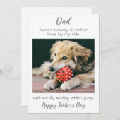 ペットフォおもしろいト犬パーソナライズされたパパ父の日 シーズンカード (正面/裏面)