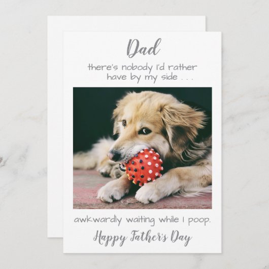 ペットフォおもしろいト犬パーソナライズされたパパ父の日 シーズンカード (正面/裏面)