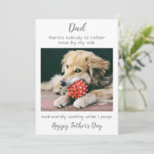 ペットフォおもしろいト犬パーソナライズされたパパ父の日 シーズンカード (スタンド正面)