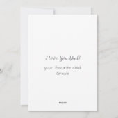 ペットフォおもしろいト犬パーソナライズされたパパ父の日 シーズンカード (裏面)