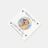 ペットフォエレガントトドッグの後ずっと楽しく結婚過ごす スタンダードカクテルナプキン (角)