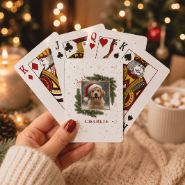 ペットフォトのクリスマスカード – ホリデー トランプ