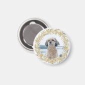 ペットフォトエデルワイスアルパインフローラリース マグネット (正面/裏面)