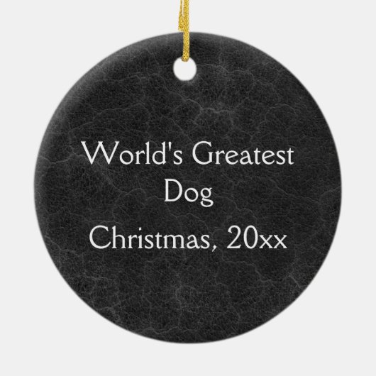 ペットフォトオーナメントレッドグリーンクリスマス セラミックオーナメント (裏面)