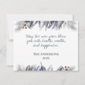 ペットフォトカスタマイズウォーター色の冬をテーマにしたテーマフード カード (裏面)