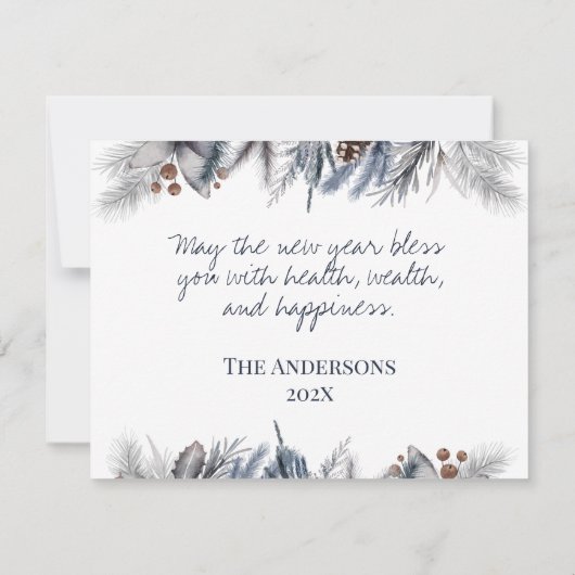 ペットフォトカスタマイズウォーター色の冬をテーマにしたテーマフード カード (裏面)