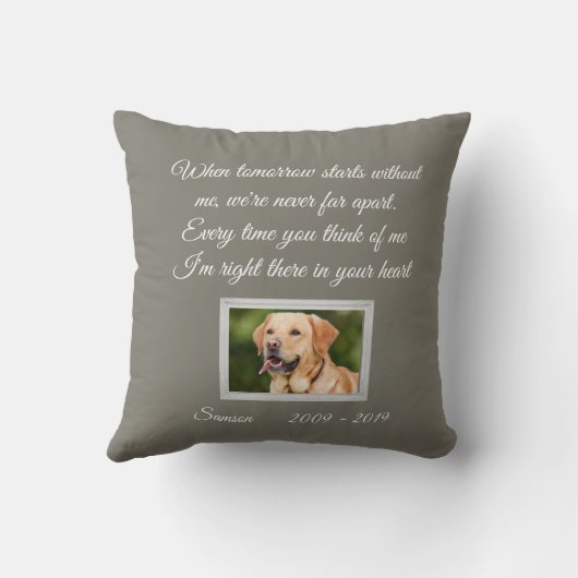 ペットフォトカスタマイズメモリドッグキャット写真 クッション (裏面)