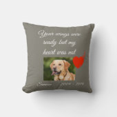 ペットフォトカスタマイズメモリー羽の鳥 クッション (正面)